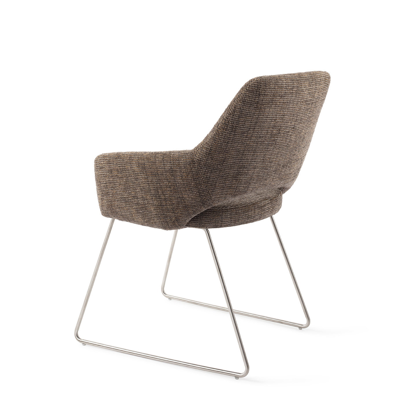Jesper Home Eetkamerstoel 'Yanai' Slide Steel, kleur Checked Chestnut