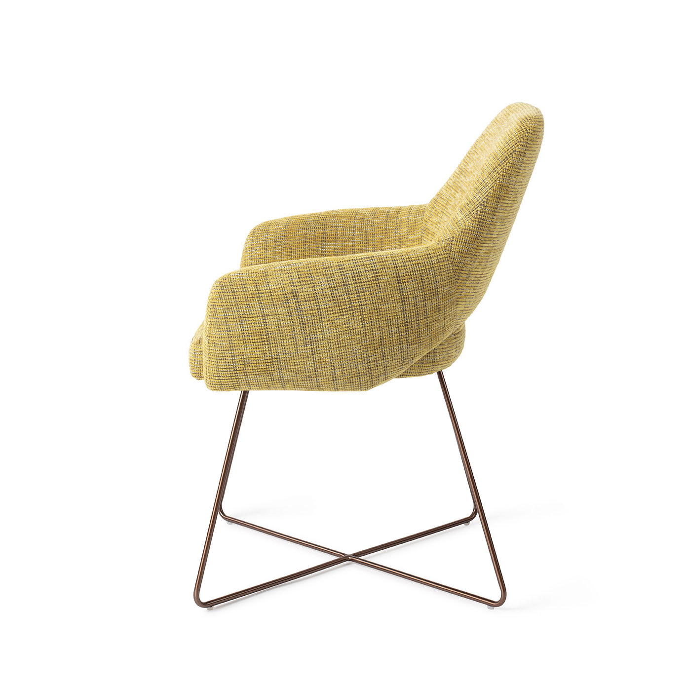 Jesper Home Eetkamerstoel 'Yanai' Cross Rose, kleur Lemon Lines