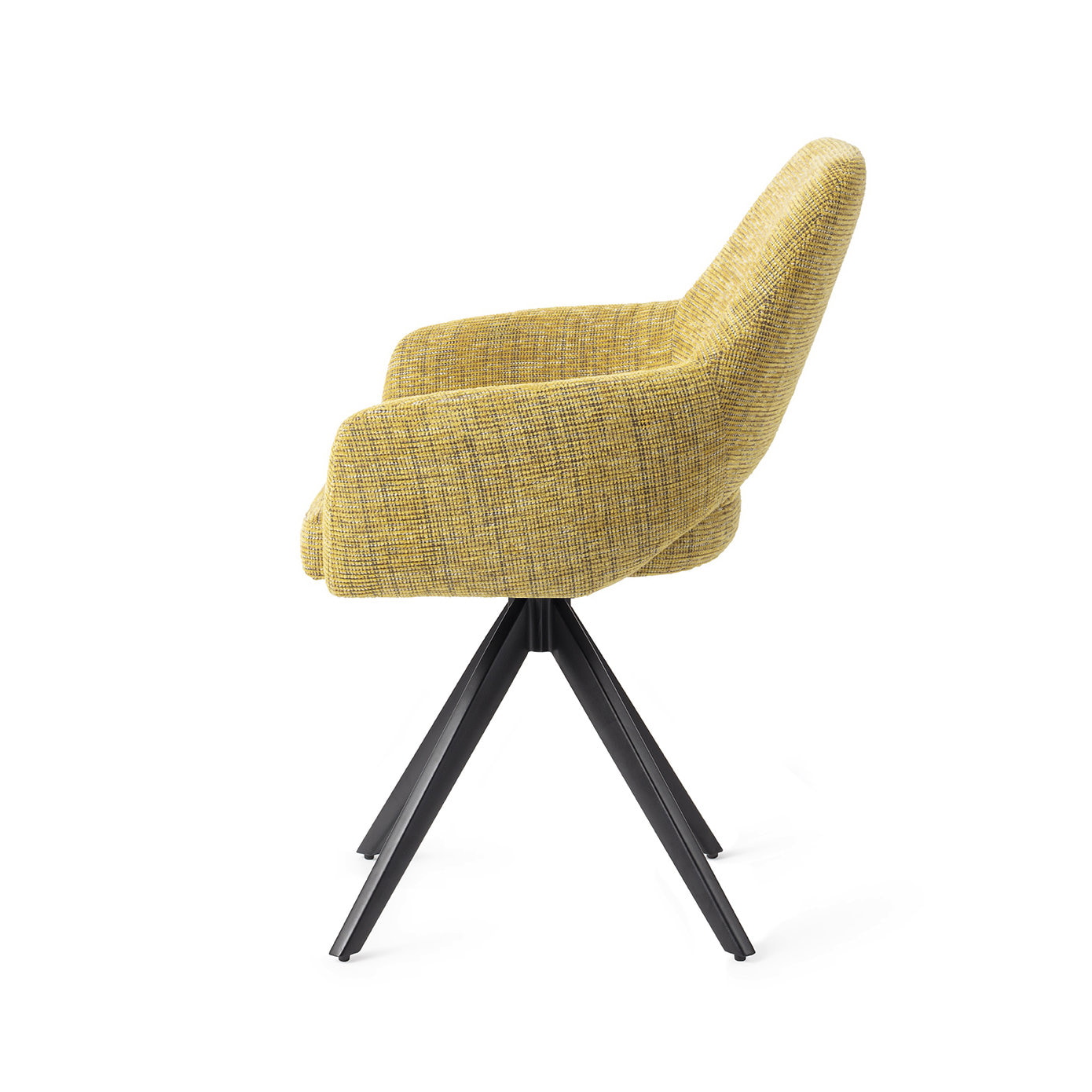 Jesper Home Eetkamerstoel 'Yanai' Turn Black, kleur Lemon Lines