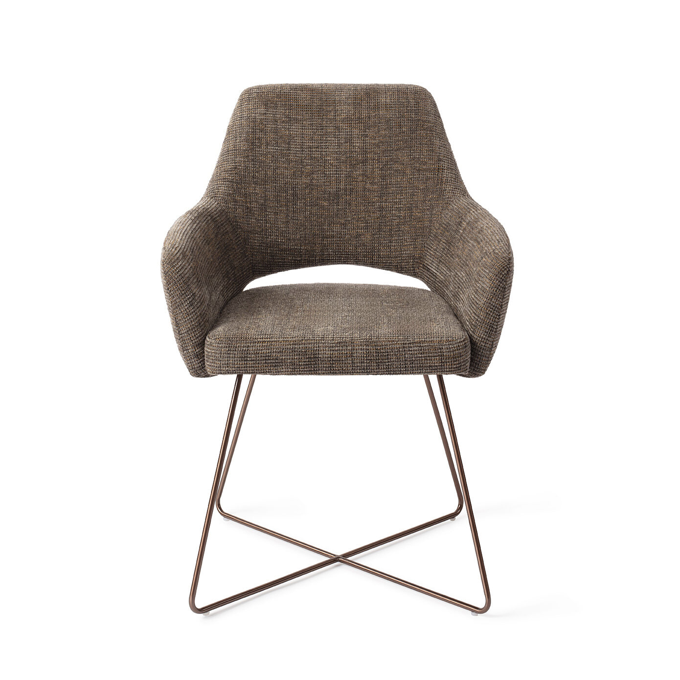 Jesper Home Eetkamerstoel 'Yanai' Cross Rose, kleur Checked Chestnut