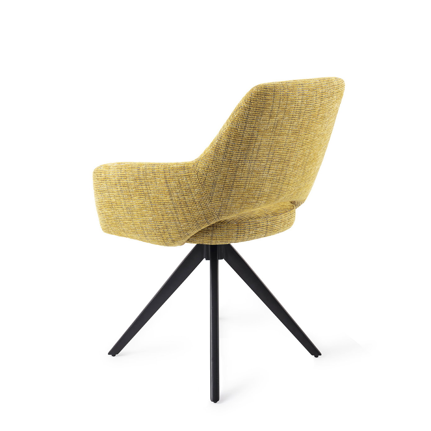 Jesper Home Eetkamerstoel 'Yanai' Turn Black, kleur Lemon Lines