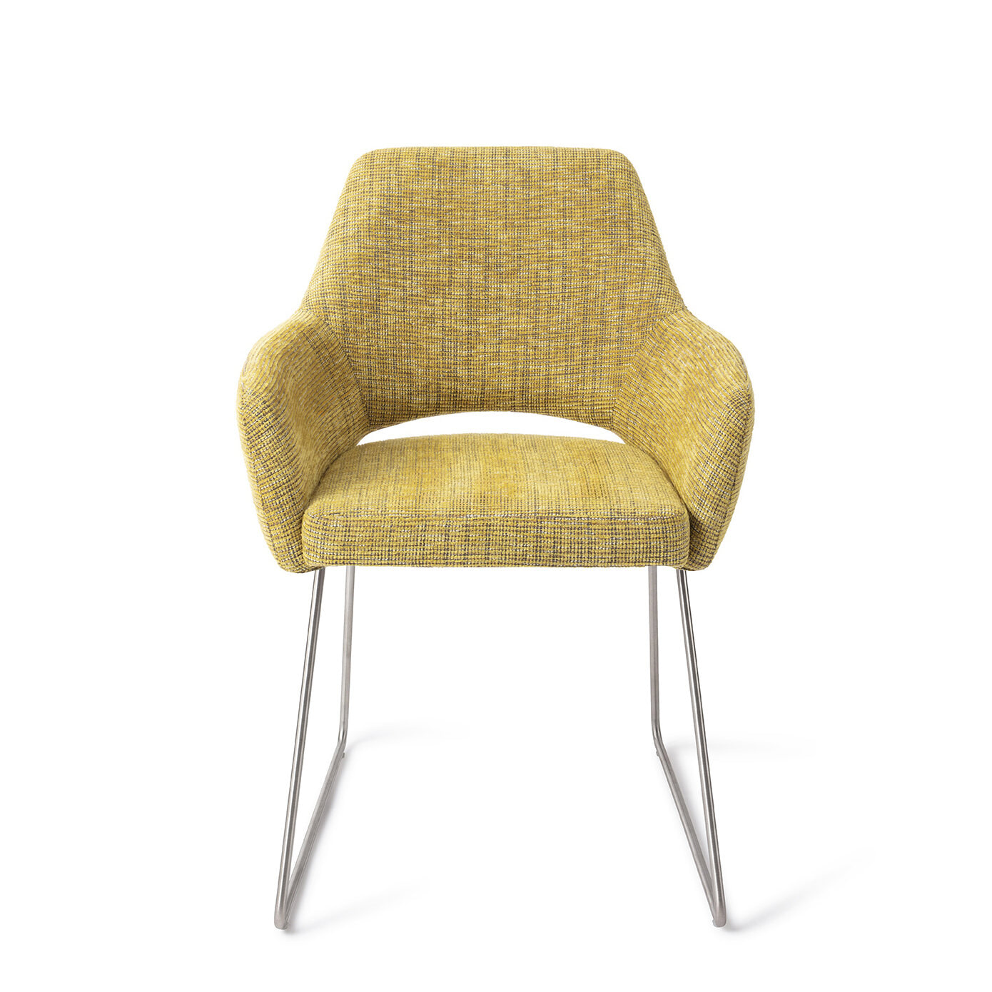 Jesper Home Eetkamerstoel 'Yanai' Slide Steel, kleur Lemon Lines
