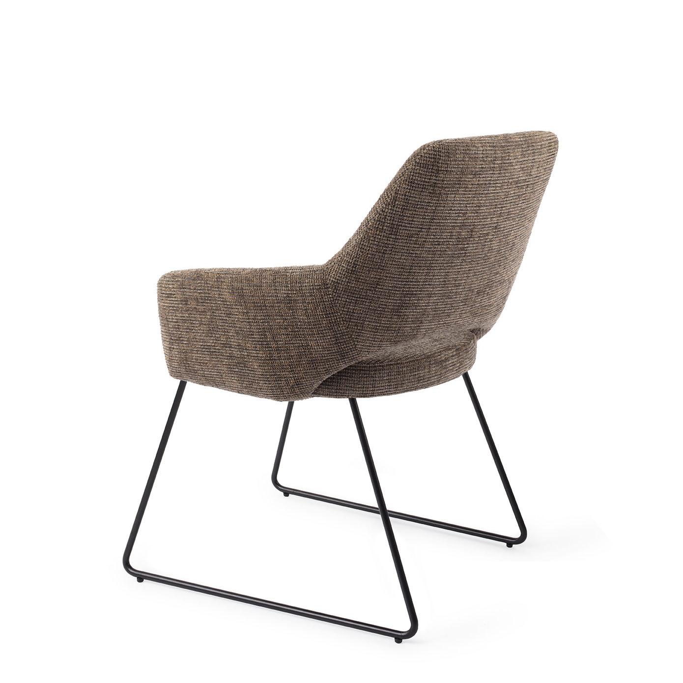 Jesper Home Eetkamerstoel 'Yanai' Slide Black, kleur Checked Chestnut