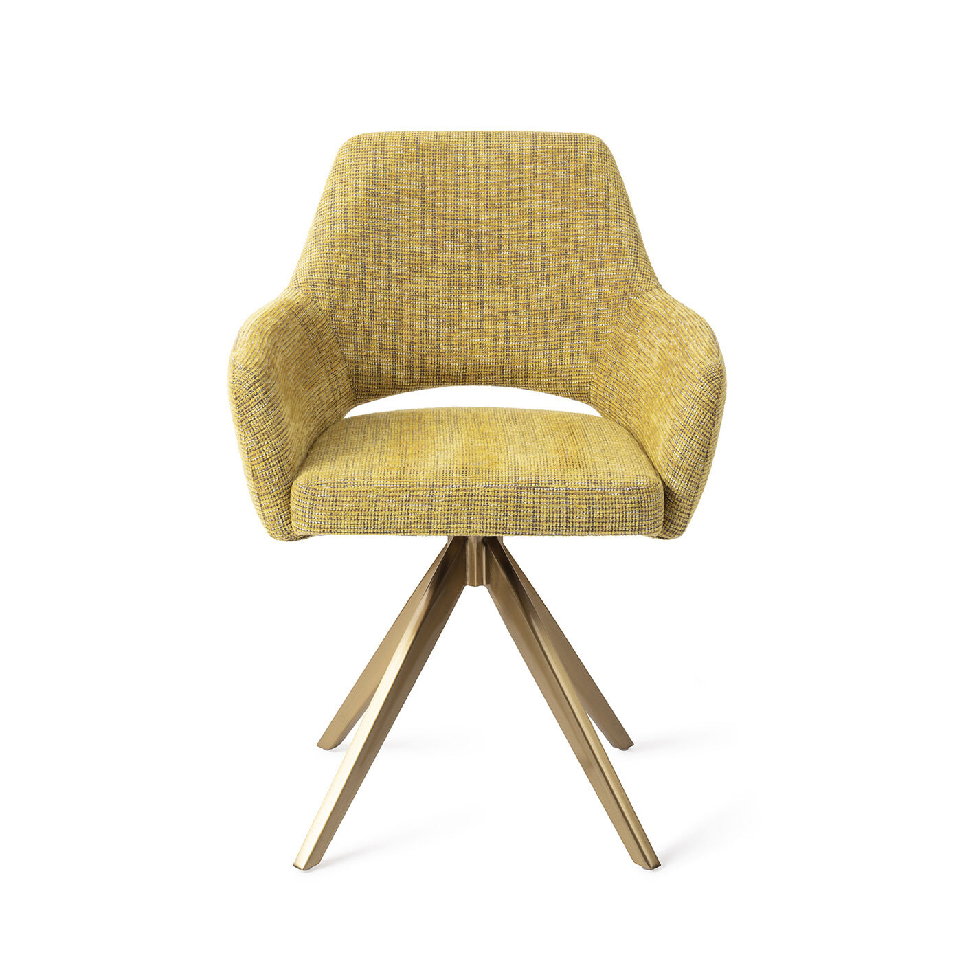 Jesper Home Eetkamerstoel 'Yanai' Turn Gold, kleur Lemon Lines