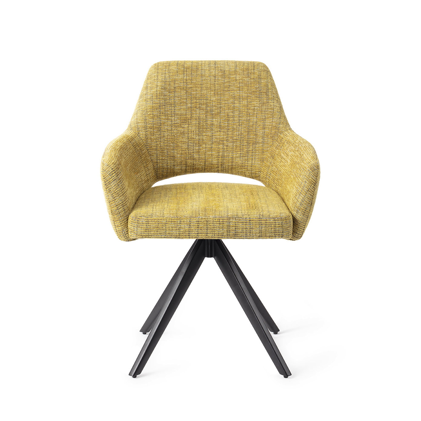 Jesper Home Eetkamerstoel 'Yanai' Turn Black, kleur Lemon Lines