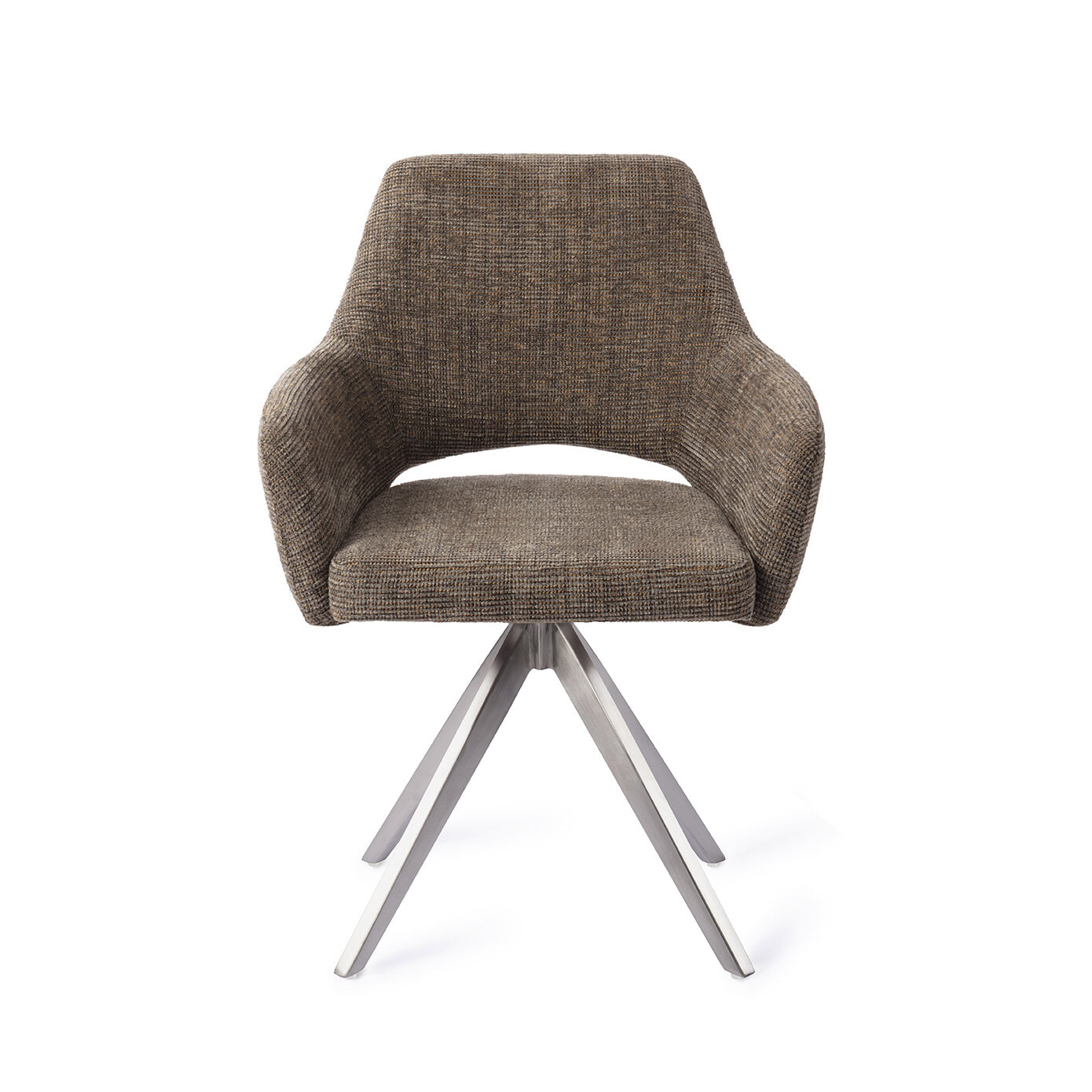 Jesper Home Eetkamerstoel 'Yanai' Turn Steel, kleur Checked Chestnut