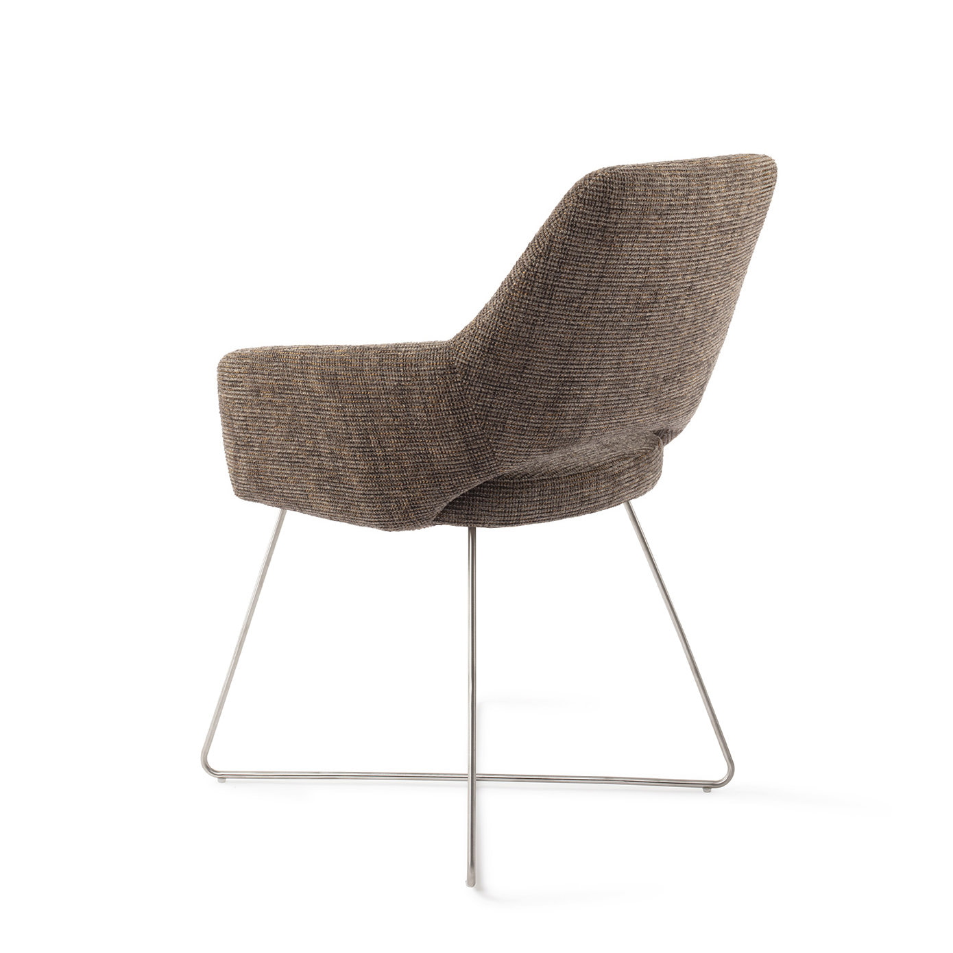 Jesper Home Eetkamerstoel 'Yanai' Cross Steel, kleur Checked Chestnut