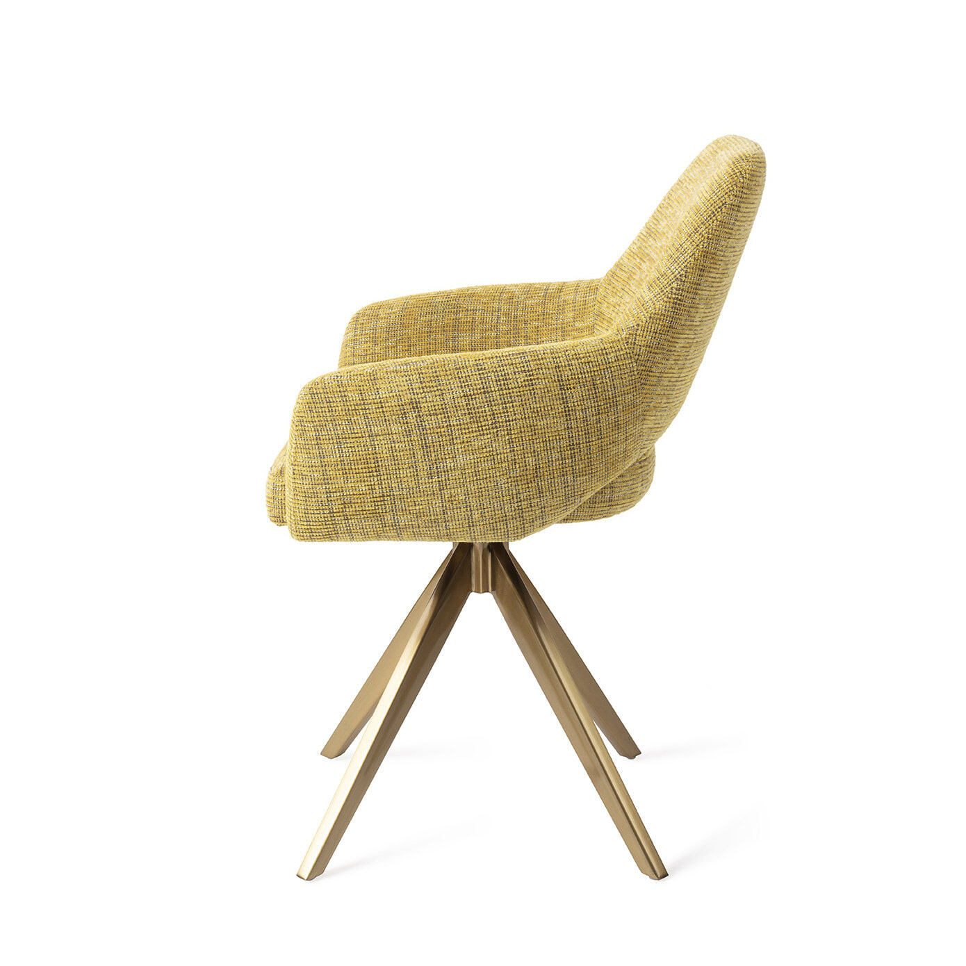 Jesper Home Eetkamerstoel 'Yanai' Turn Gold, kleur Lemon Lines