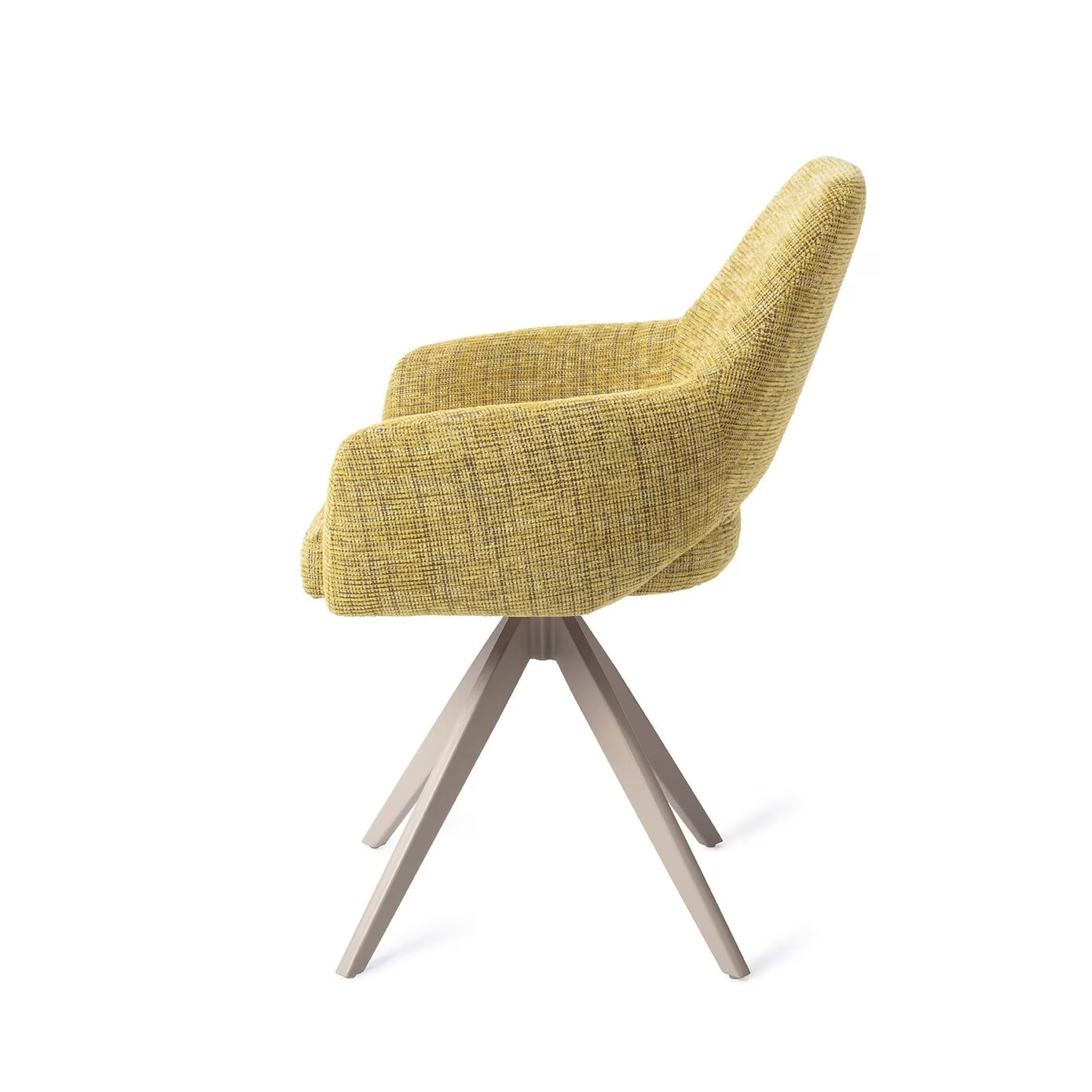 Jesper Home Eetkamerstoel 'Yanai' Turn Beige, kleur Lemon Lines