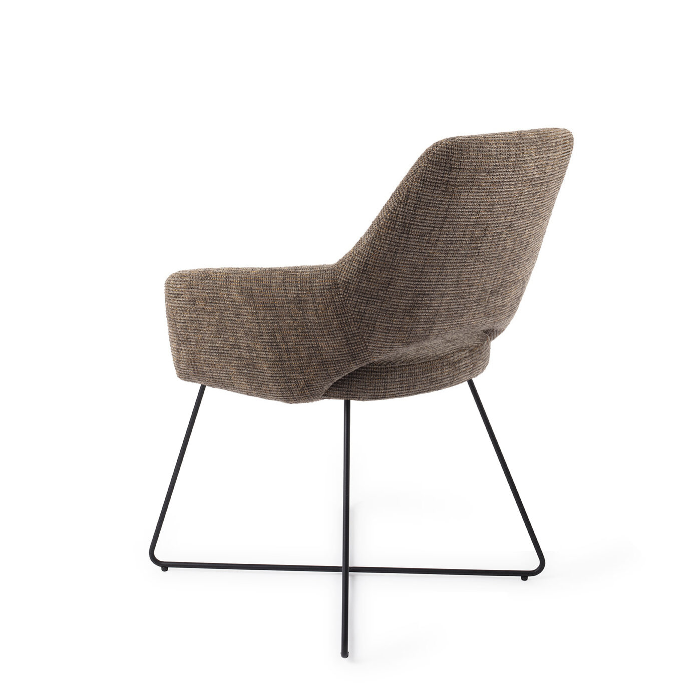 Jesper Home Eetkamerstoel 'Yanai' Cross Black, kleur Checked Chestnut
