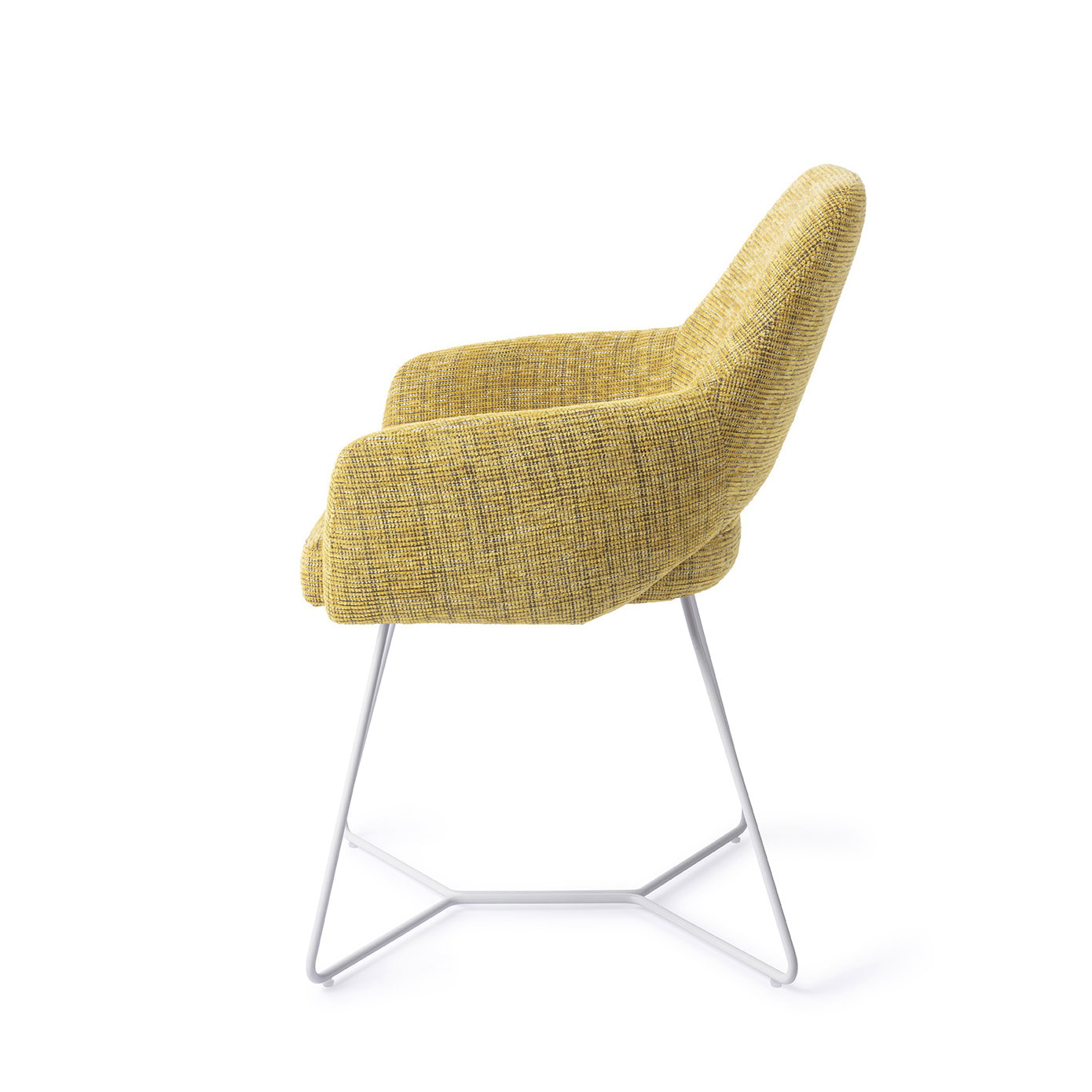 Jesper Home Eetkamerstoel 'Yanai' Beehive White, kleur Lemon Lines