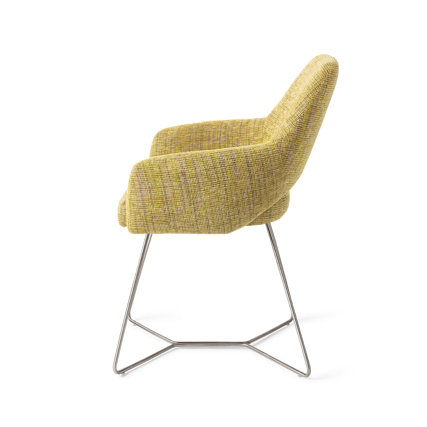 Jesper Home Eetkamerstoel 'Yanai' Beehive Steel, kleur Lemon Lines