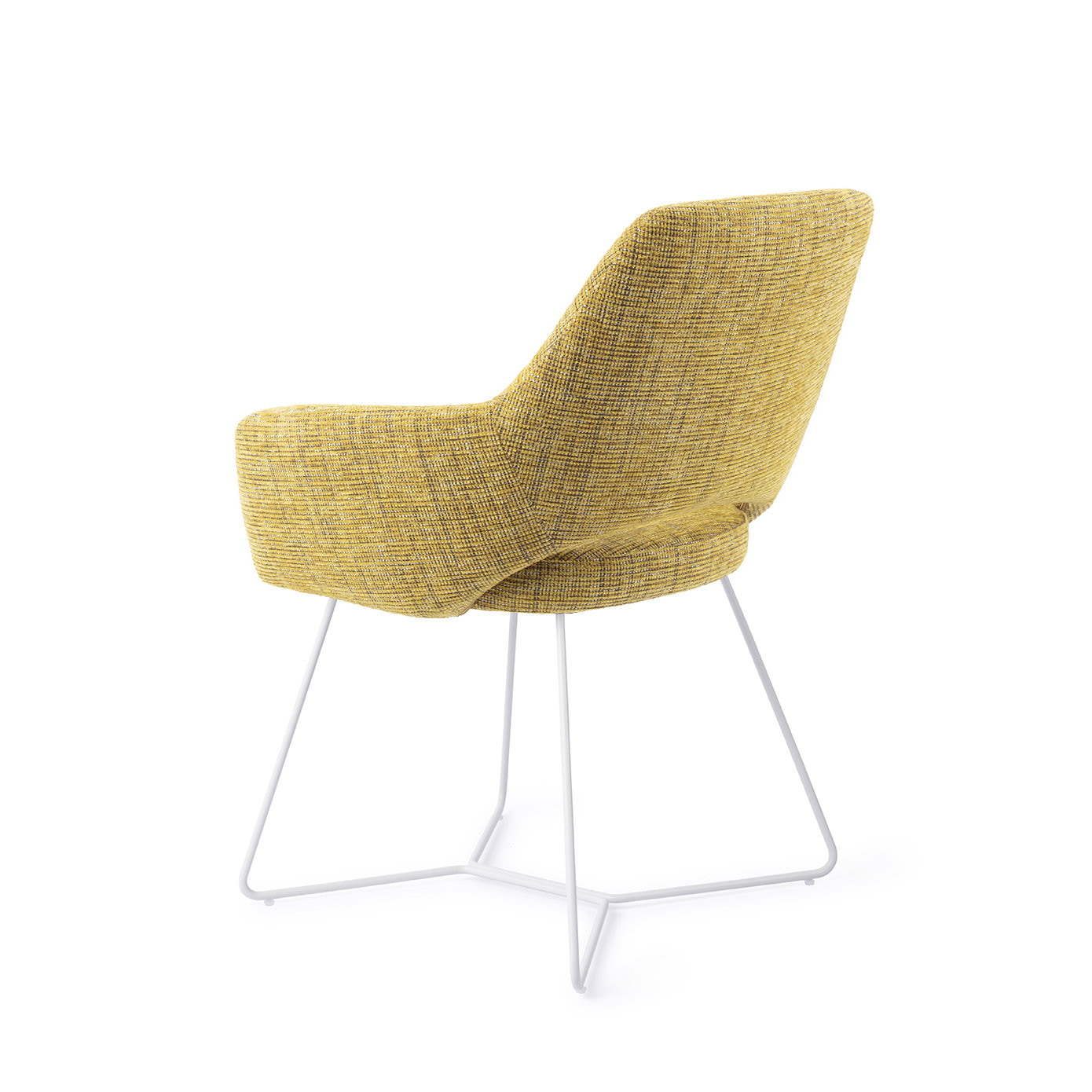 Jesper Home Eetkamerstoel 'Yanai' Beehive White, kleur Lemon Lines