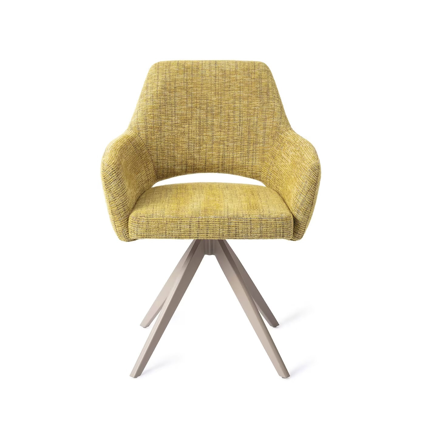 Jesper Home Eetkamerstoel 'Yanai' Turn Beige, kleur Lemon Lines