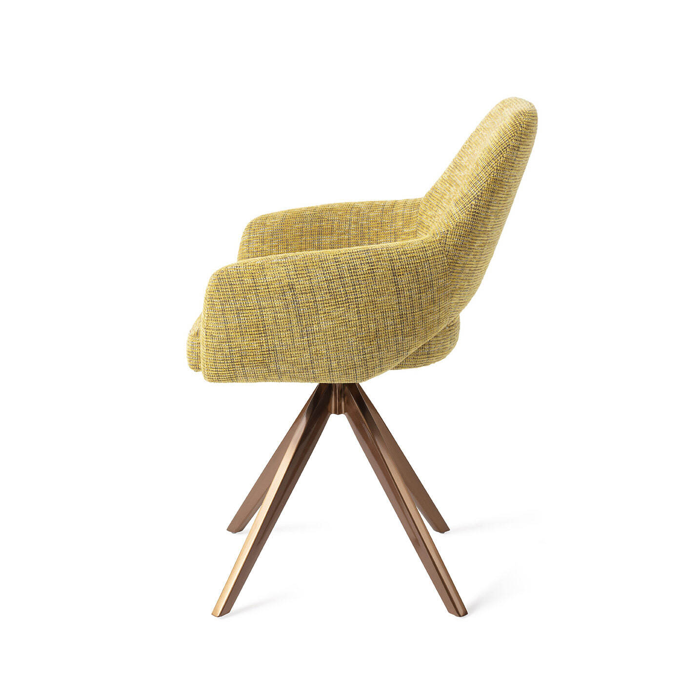 Jesper Home Eetkamerstoel 'Yanai' Turn Rose, kleur Lemon Lines