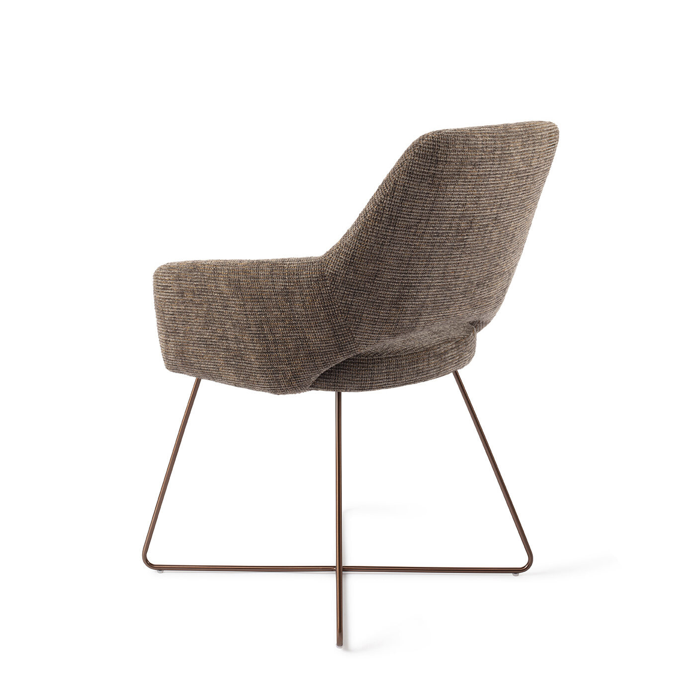 Jesper Home Eetkamerstoel 'Yanai' Cross Rose, kleur Checked Chestnut