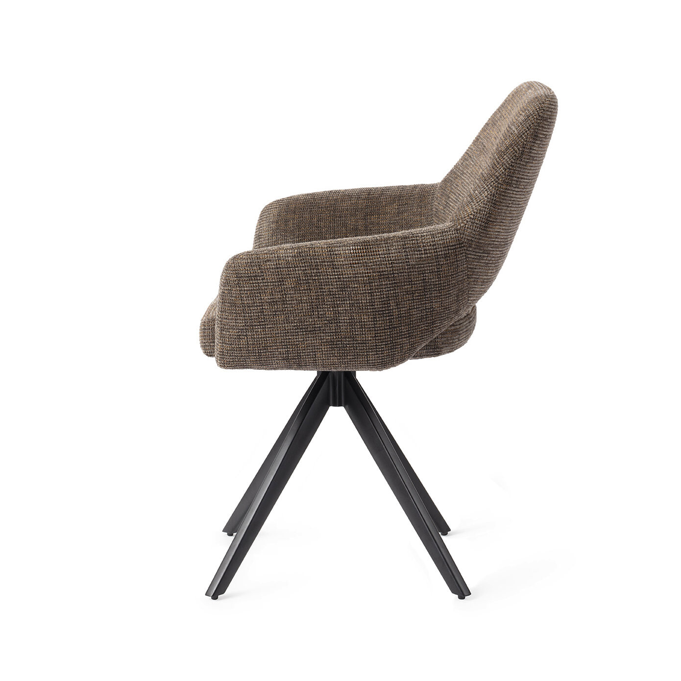 Jesper Home Eetkamerstoel 'Yanai' Turn Black, kleur Checked Chestnut