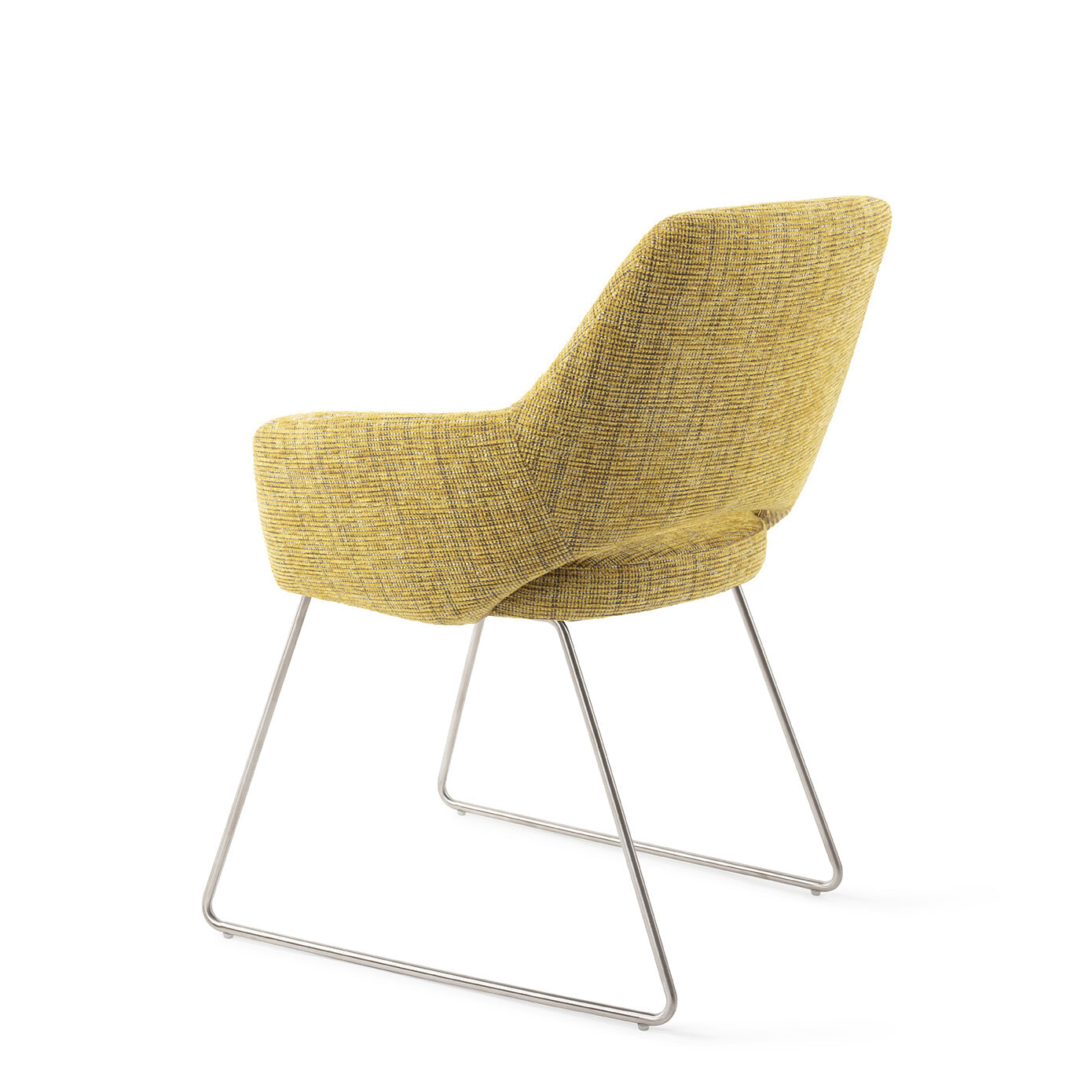 Jesper Home Eetkamerstoel 'Yanai' Slide Steel, kleur Lemon Lines