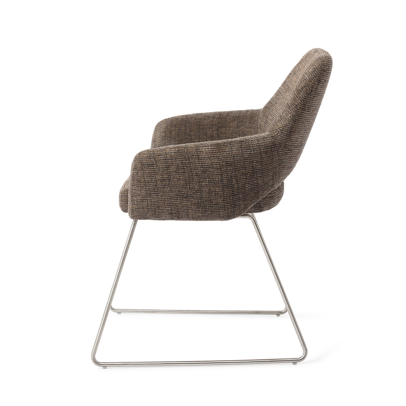 Jesper Home Eetkamerstoel 'Yanai' Slide Steel, kleur Checked Chestnut