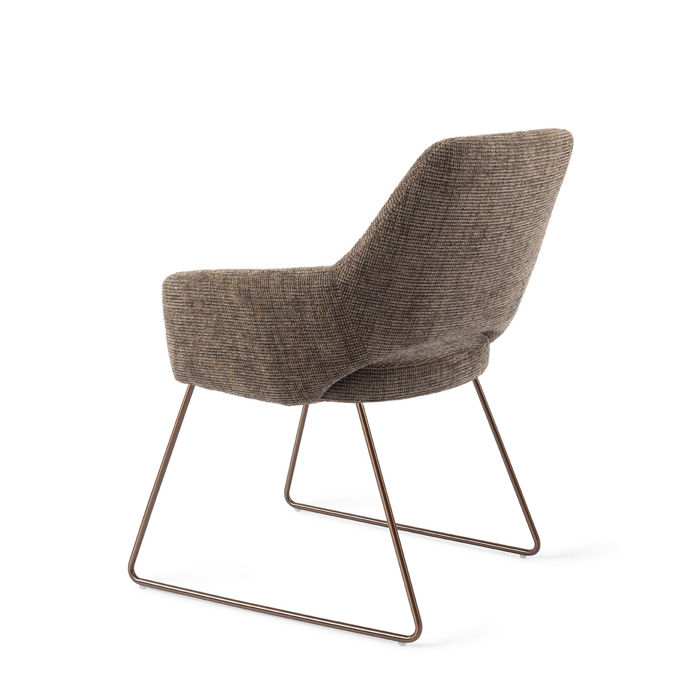 Jesper Home Eetkamerstoel 'Yanai' Slide Rose, kleur Checked Chestnut
