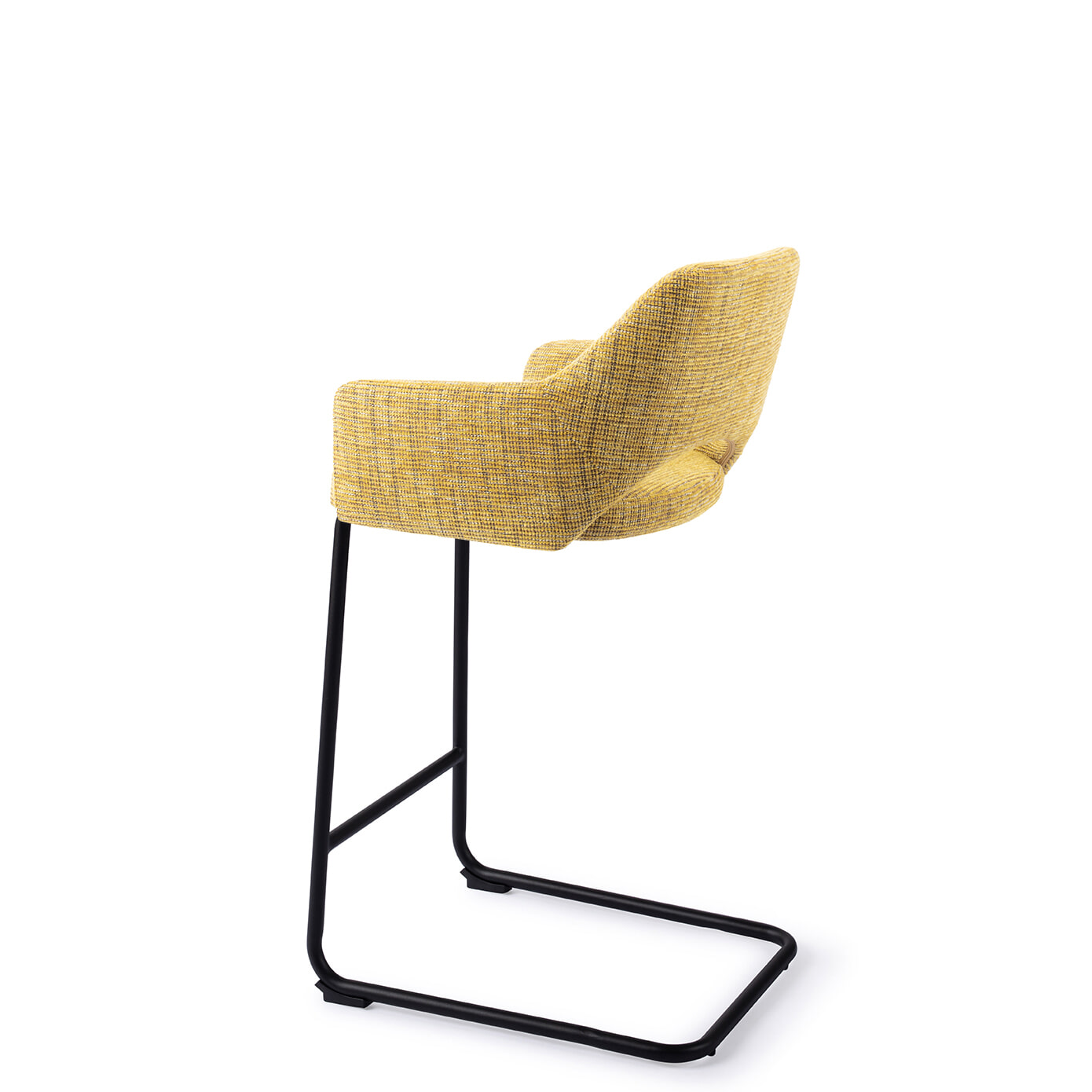 Jesper Home Barstoel 'Yanai' Arch Black, kleur Lemon Lines (zithoogte 66cm)
