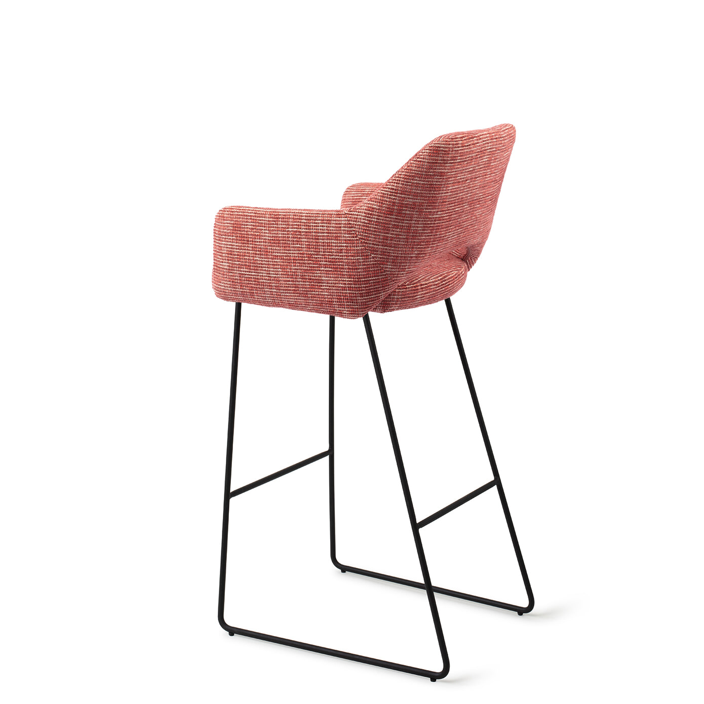 Jesper Home Barkruk 'Yanai' Slide Black, kleur Berry Bars (zithoogte 75cm)