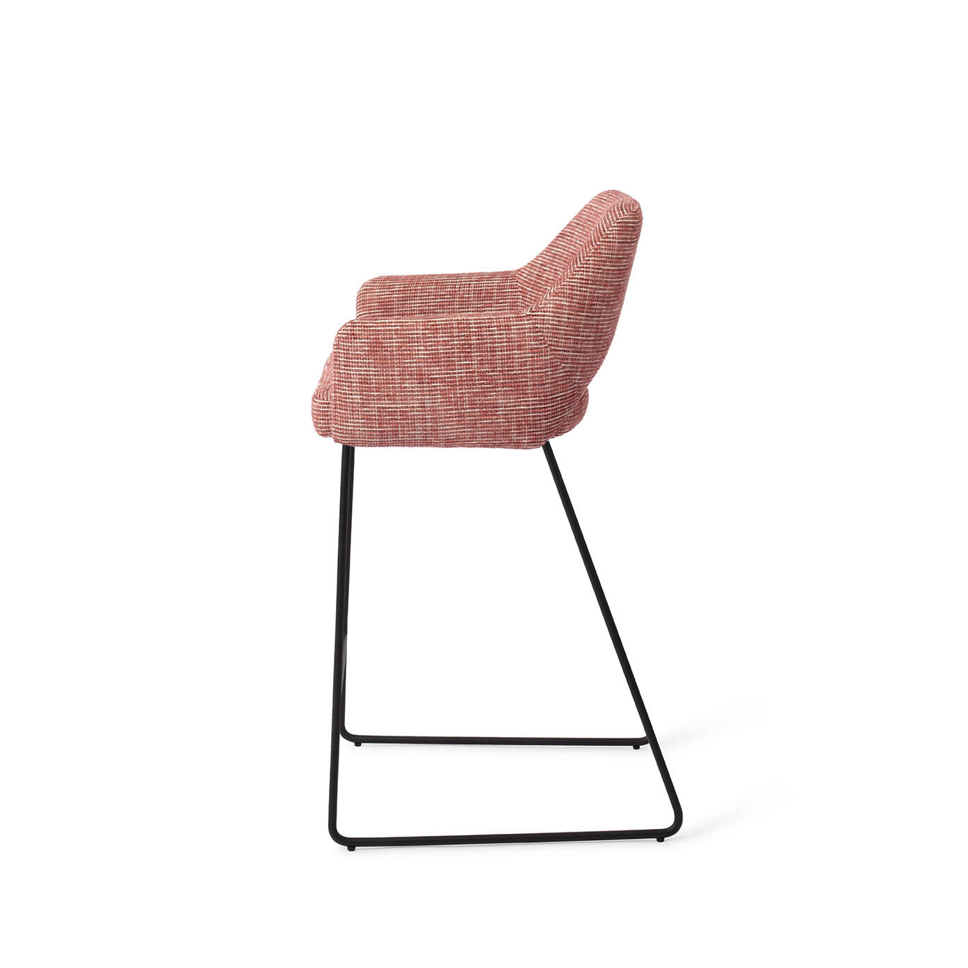 Jesper Home Barstoel 'Yanai' Slide Black, kleur Berry Bars (zithoogte 65cm)