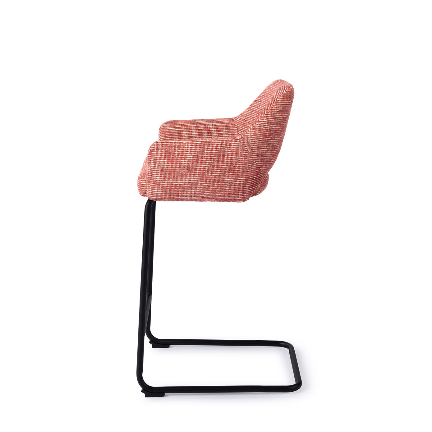 Jesper Home Barstoel 'Yanai' Arch Black, kleur Berry Bars (zithoogte 66cm)