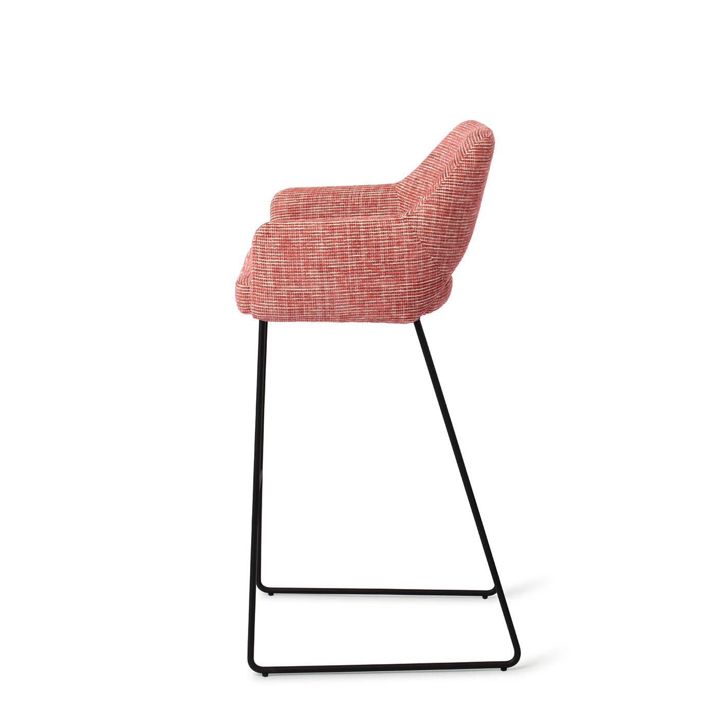 Jesper Home Barkruk 'Yanai' Slide Black, kleur Berry Bars (zithoogte 75cm)