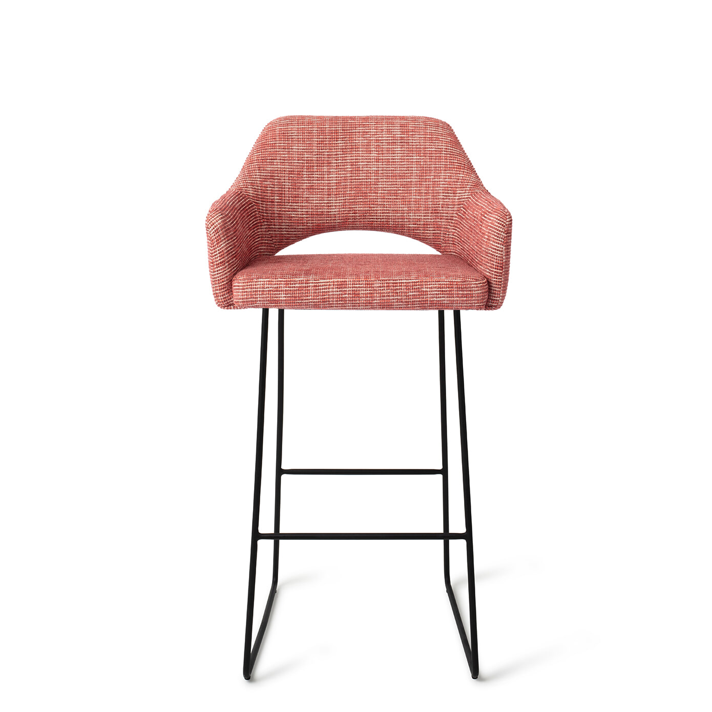Jesper Home Barkruk 'Yanai' Slide Black, kleur Berry Bars (zithoogte 75cm)