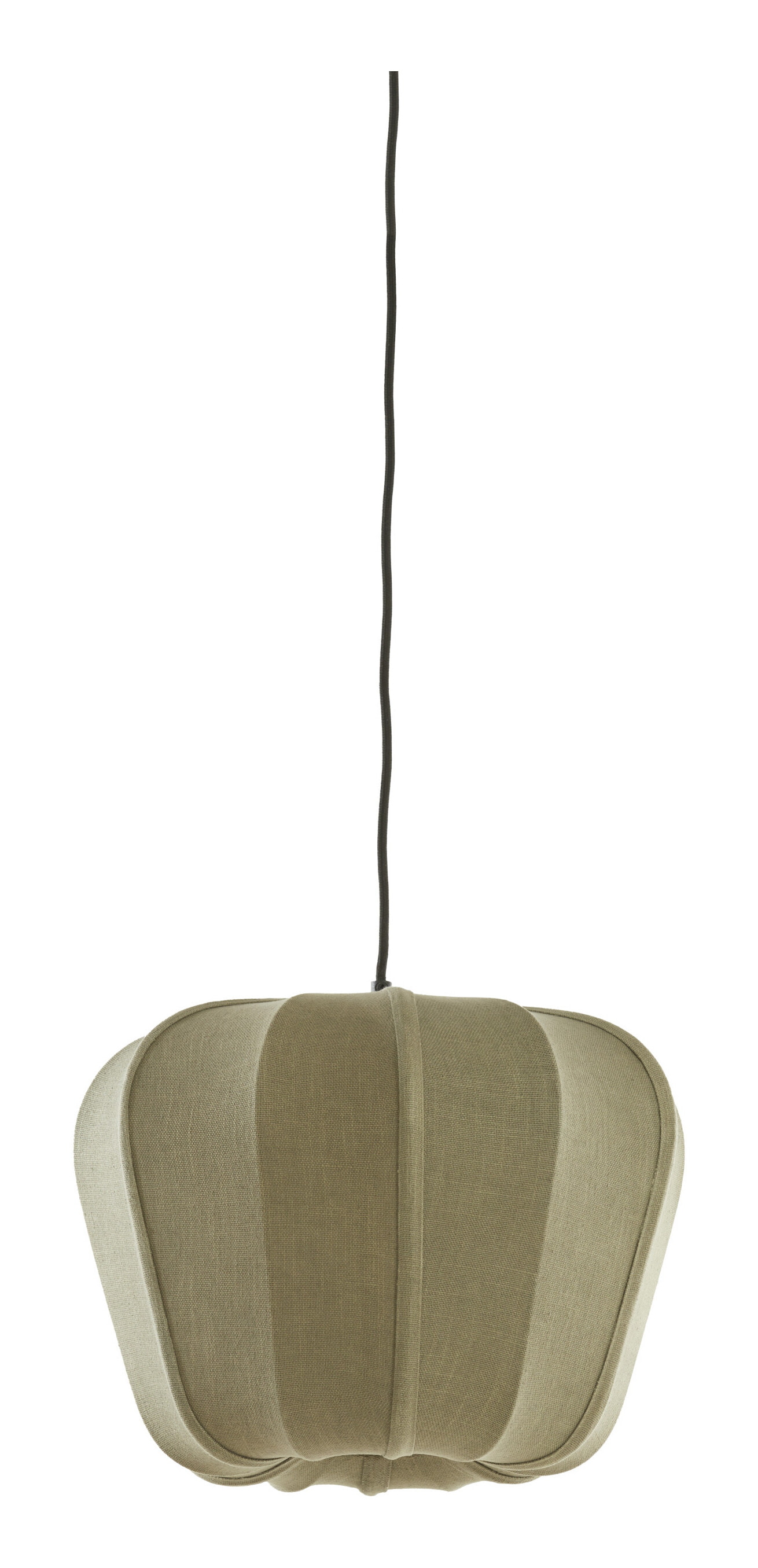 Light & Living Hanglamp Zubedo Textiel, Ø40cm - Olijfgroen - Rond