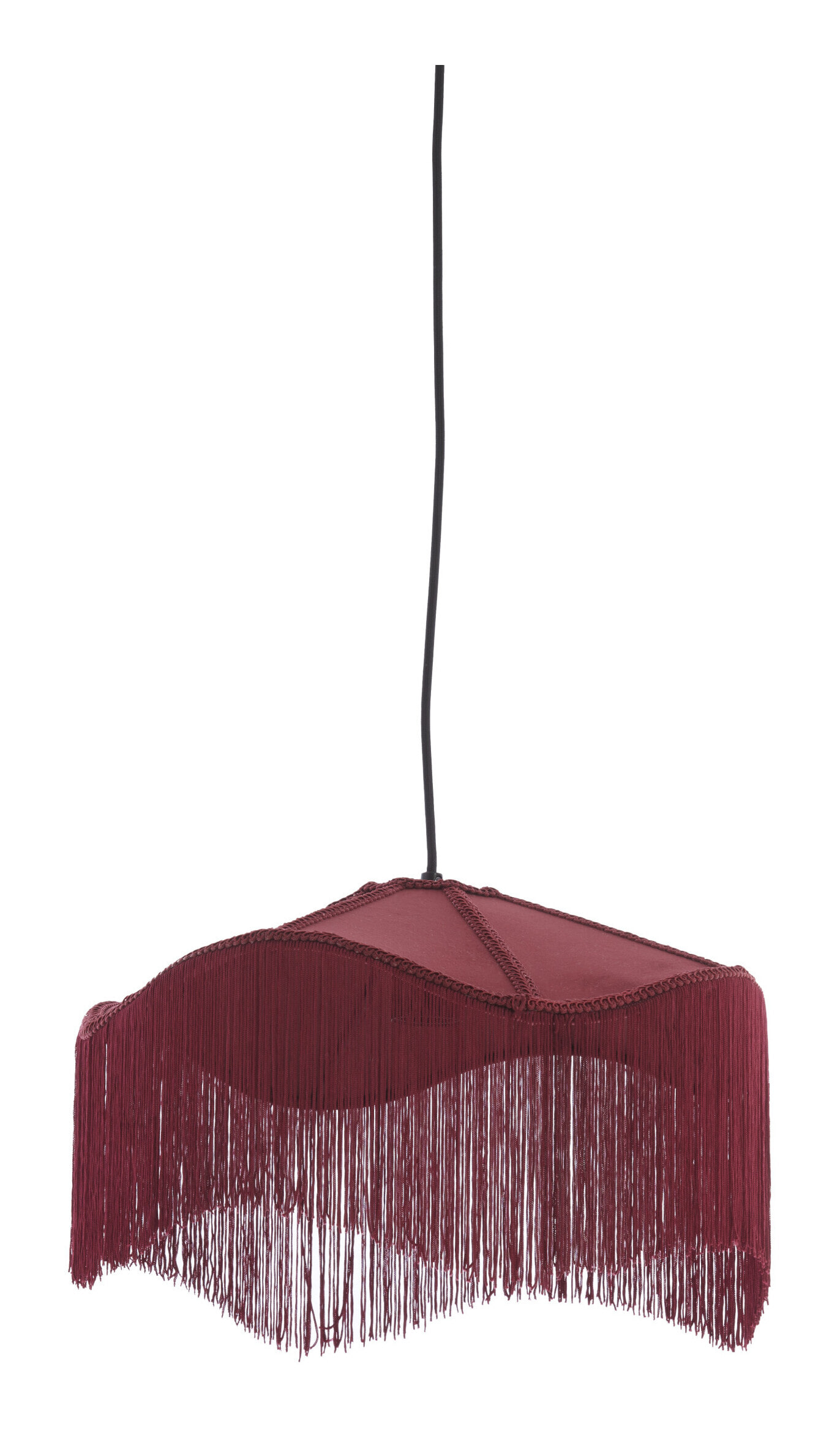 Light & Living Hanglamp Tiffany Velvet, Ø40cm - Bordeaux - Rond