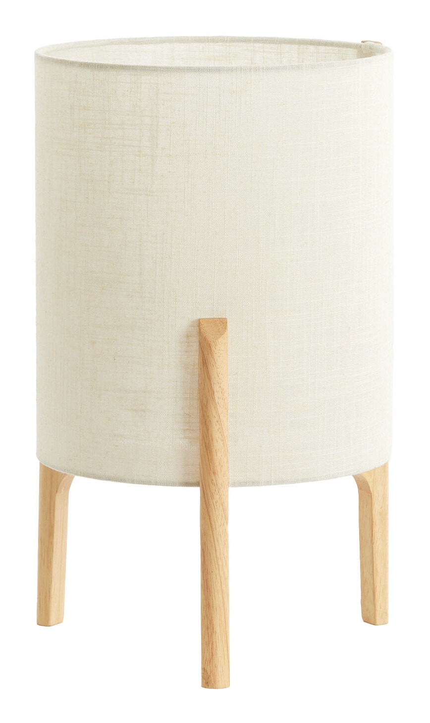 Light & Living Tafellamp Litto Linnenlook en hout, 44cm - Naturel - Rond