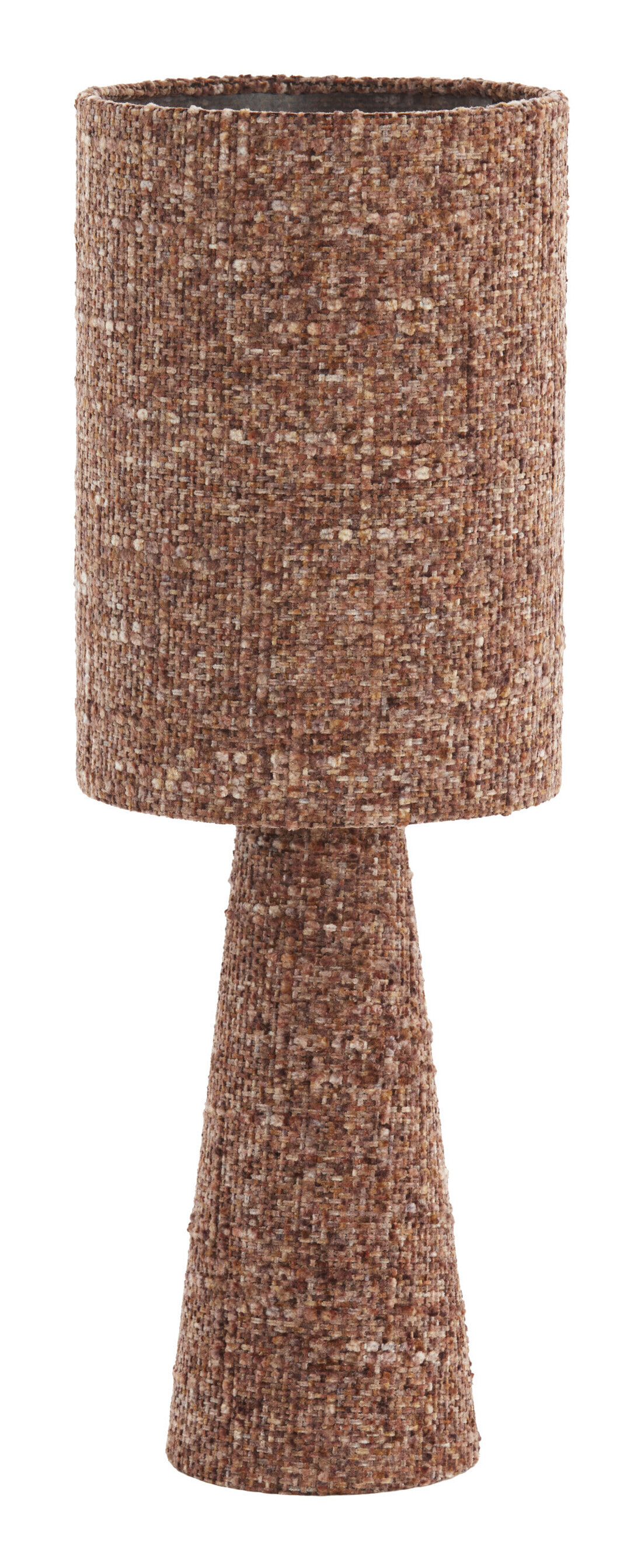 Light & Living Tafellamp Micky Bouclé, 58cm - Bordeaux - Rond