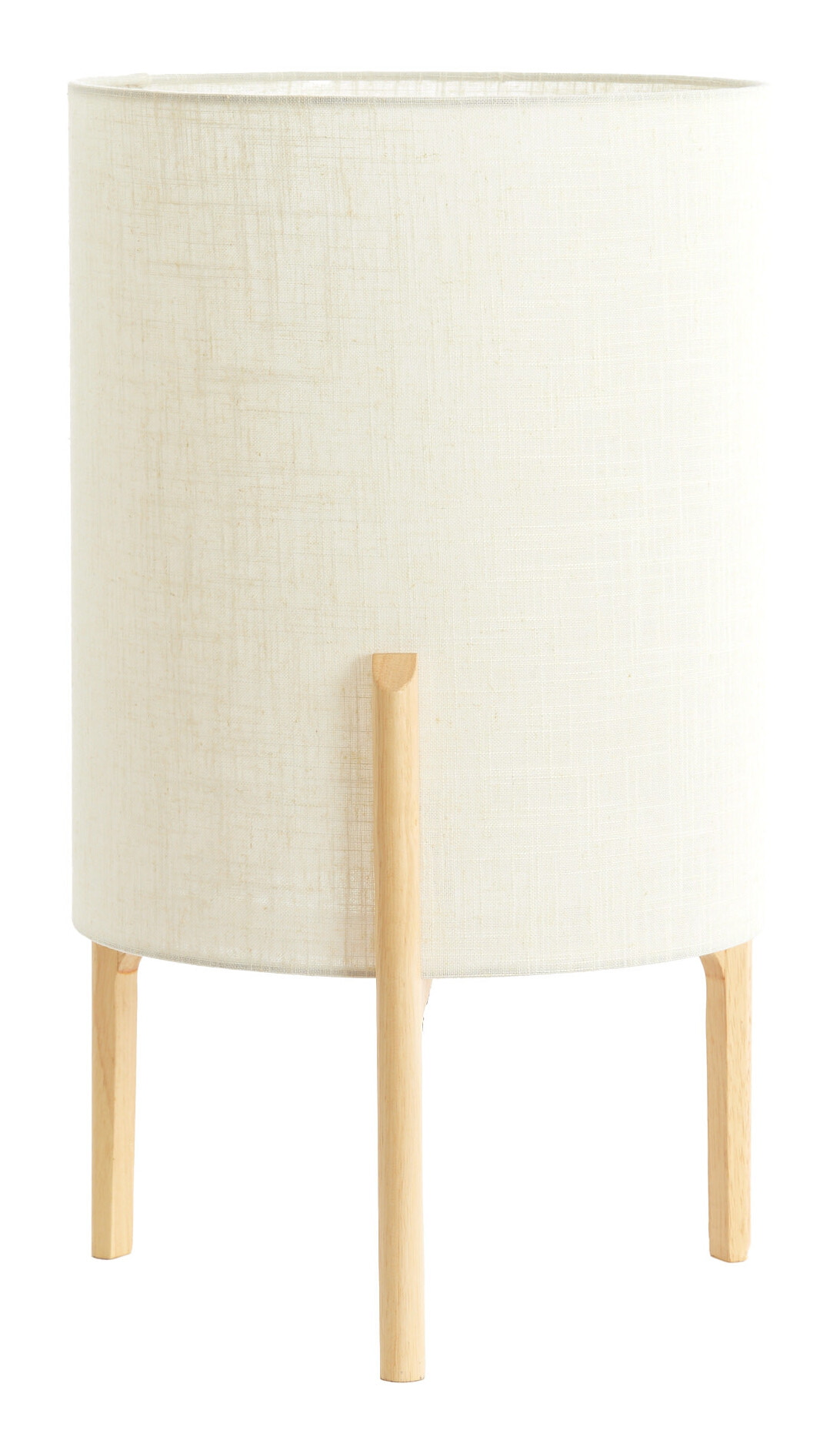 Light & Living Tafellamp Litto Linnenlook en hout, 58cm - Naturel - Rond
