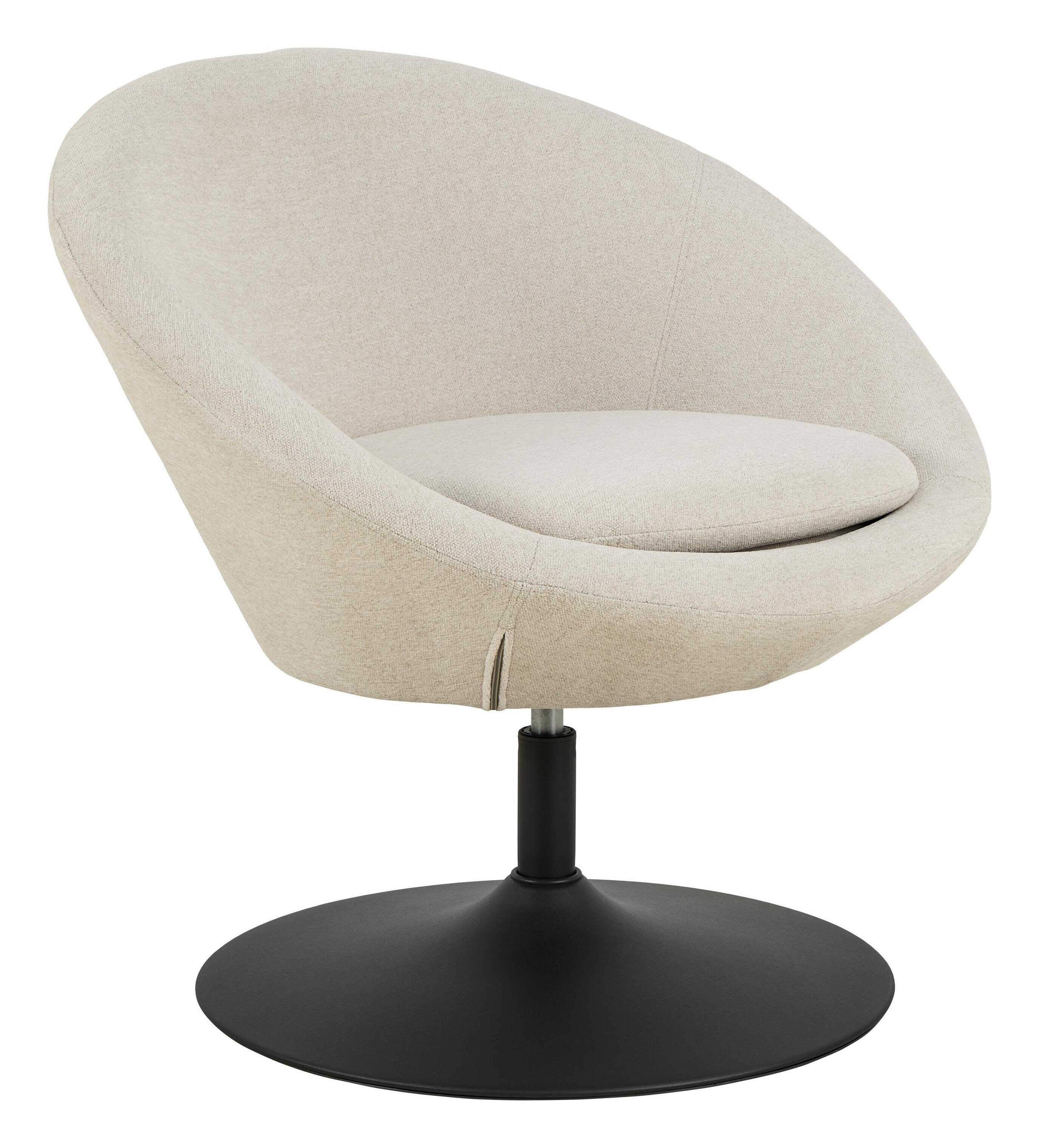 Fauteuil Draaibaar Beige - Stof - 82x72x81 cm - Fauteuil Eva - Giga Living
