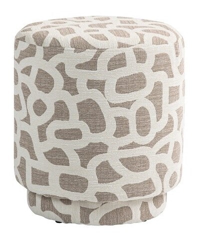 Light & Living Poef Davonte Ø40cm - Taupe/Beige - Rond