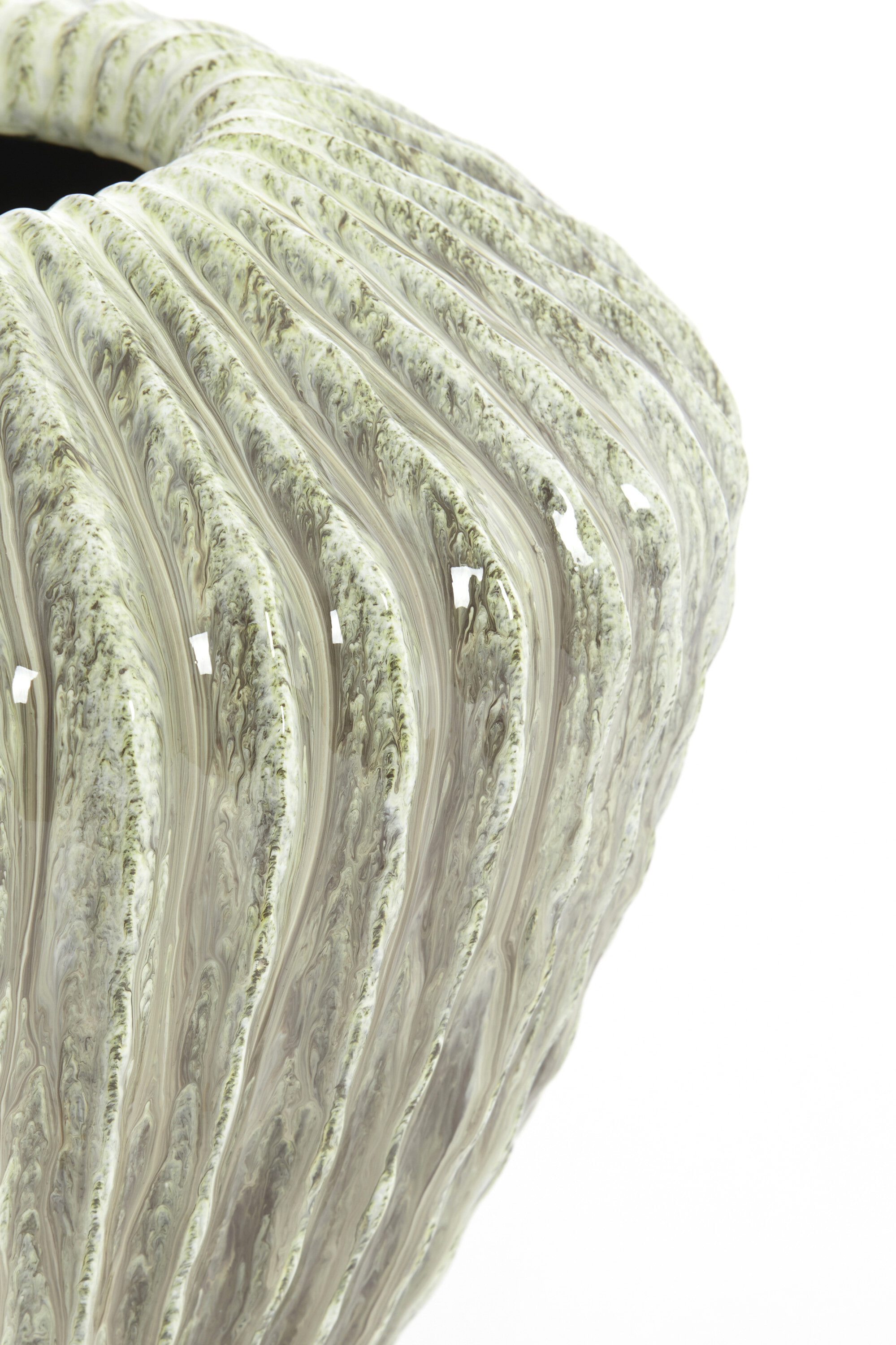 Light & Living Vaas 'Cacti' 28cm, kleur Mintgroen