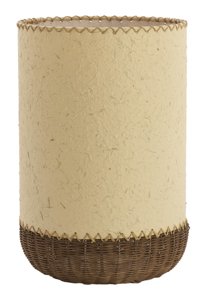 Light & Living Tafellamp Tio Papier en rotan, 46cm - Beige - Rond