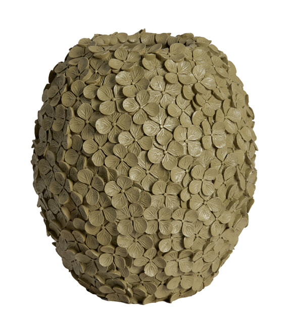 Light & Living Vaas Violeta 30cm - Olijfgroen/Taupe - Rond