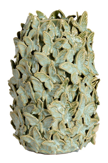 Light & Living Vaas Mariposa Keramiek, 26cm - Mintgroen - Rond