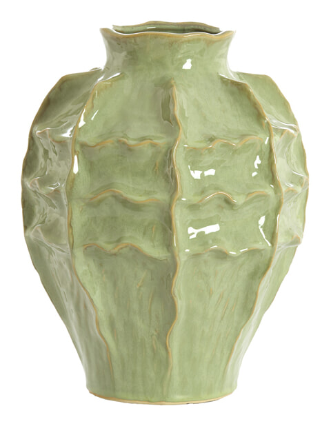 Light & Living Vaas Loseto Keramiek, 35cm - Groen - Rond