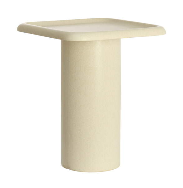 Light & Living Bijzettafel Luarca Keramiek, 40 x 40cm - Crème - Organisch