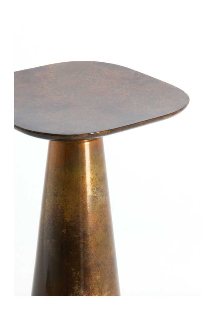 Light & Living Bijzettafel 'Abala' 28 x 28cm, kleur Koper/Brons