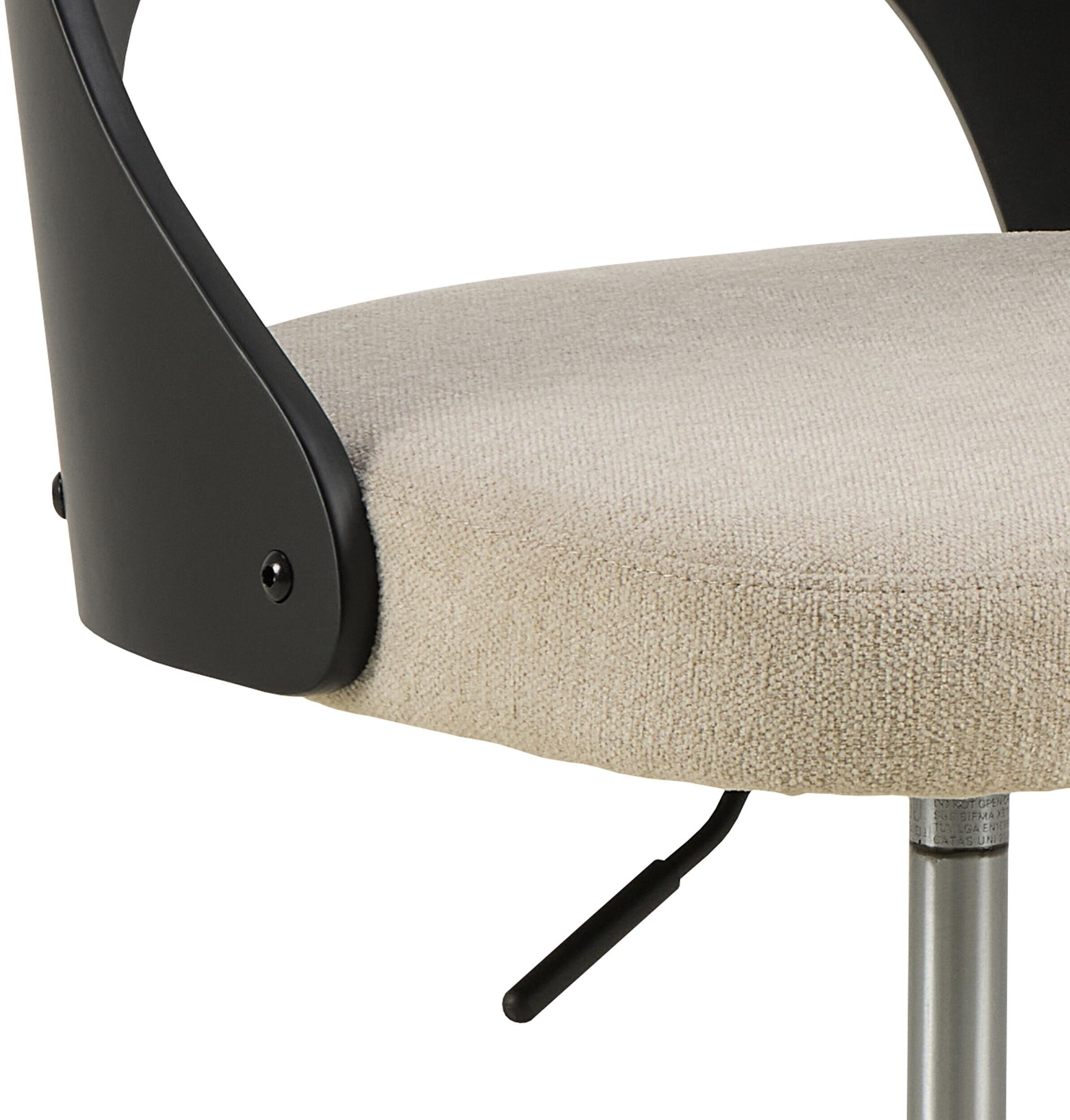 Bendt Bureaustoel 'Vila' Eiken en chenille, kleur Beige/Zwart