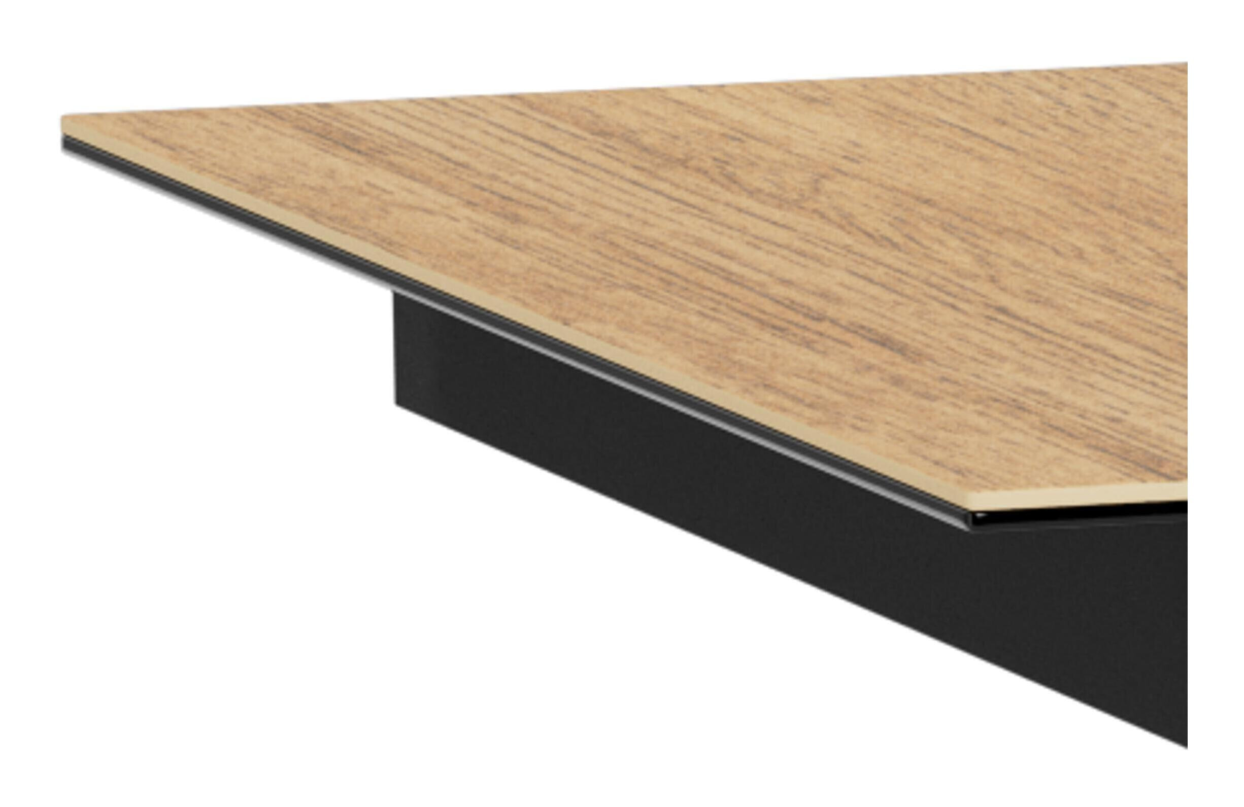 Bendt Uitschuifbare Eettafel 'Line' Keramiek in eikenlook, 168/210 x 90cm