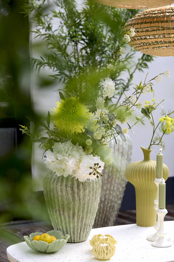 Light & Living Vaas 'Cacti' 37cm, kleur Mintgroen