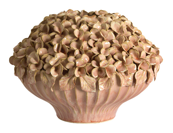 Light & Living Decoratieve Vaas Lirien Keramiek, 23cm - Roze - Rond