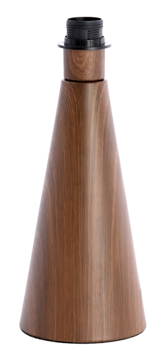 Light & Living Lampvoet Dinan Houtlook, 33cm - Donkerbruin (excl. kap) - Rond