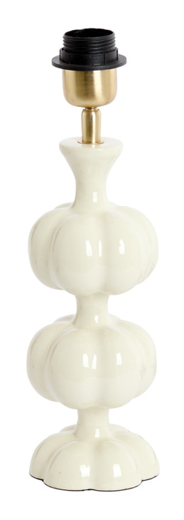 Light & Living Lampvoet Caldas 29cm - Crème (excl. kap) - Rond